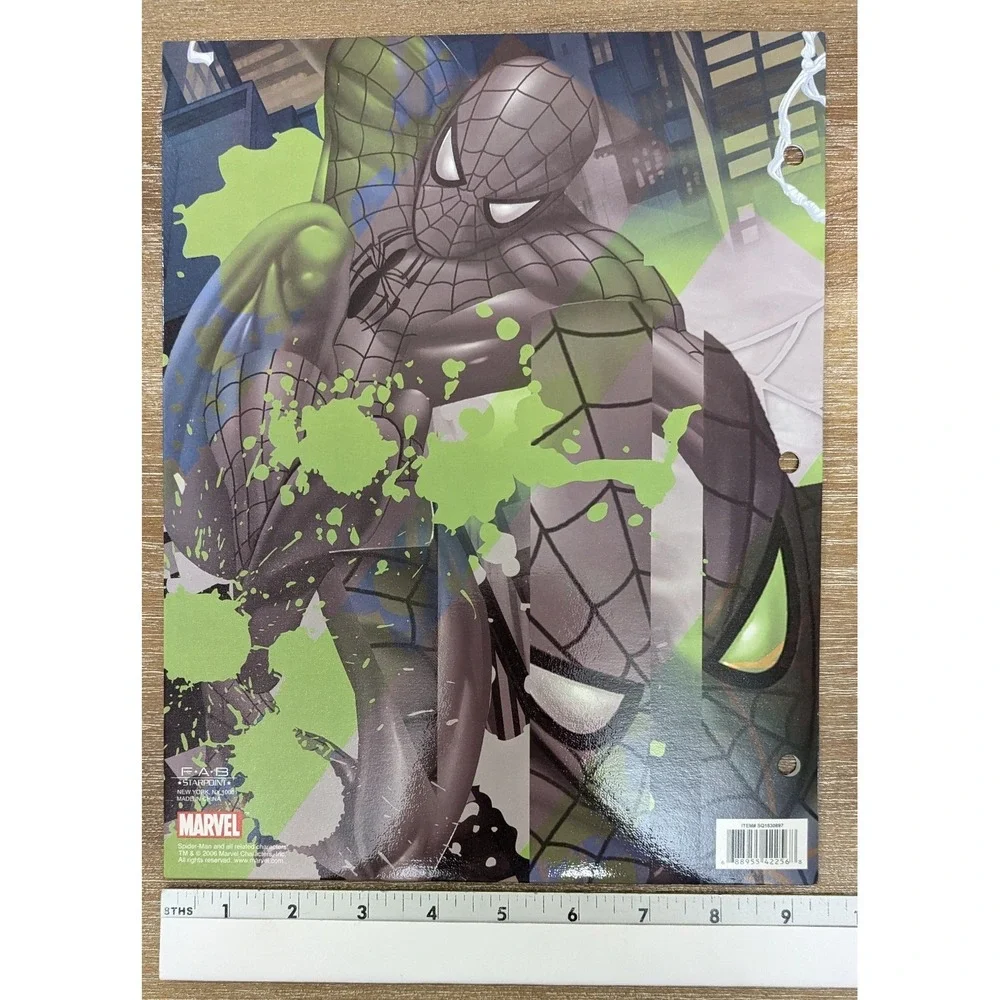 The Amazing Spider Man School 2 Pocket Binder File Folder 2006 Design -Lot of 3